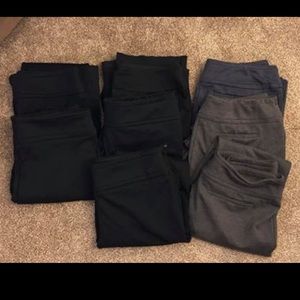 Lot of 8 NY & Co Pull on Dress Pants size L Petite